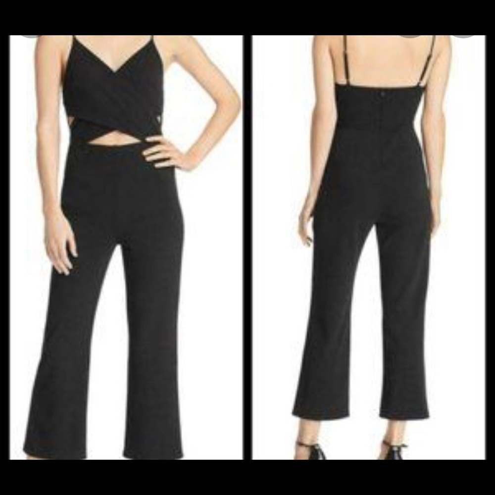 Sunset and spring black cutout jumpsuit